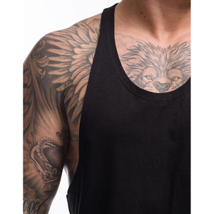 Débardeur athlétique pour hommes Coton-Poly Mélange Workout Fit Breathable Design OEM et ODM Logo personnalisé Livraison rapide Stringer Vest - Product Image 4