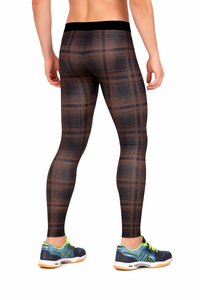 Leggings de compression sans couture pour hommes, taille haute, coupe ajustée, pour yoga, course à pied, sport, leggings de sublimation, vente en gros personnalisée - Product Image 4