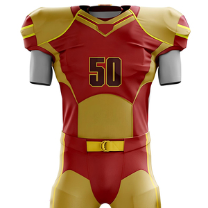 Haute qualité prêt à expédier vêtements de football américain personnalisé Polyester blanc uniforme de football américain taux de gros respirant - Product Image 4