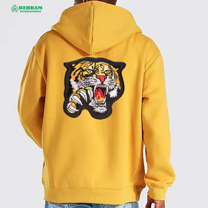 Sweat à capuche unisexe personnalisé en molleton de coton avec fermeture éclair, haute qualité, respirant, séchage rapide, imprimé pour l'hiver - Product Image 5