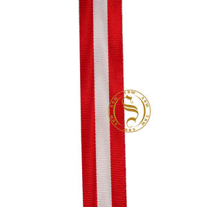 ริบบิ้นเหรียญตราผ้าแพรต่วนสีทาโลโก้ของลูกค้าที่ยอมรับได้ - Product Image 1