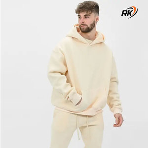 Sudaderas con capucha y sudaderas para hombre OEM personalizado gráfico de talla grande de mezcla de algodón Unisex Oversize Hoodies en blanco Set Essentials Hoodie - Product Image 3