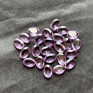 Amatista de alta calidad, amatista Natural, corte de rosa, fabricación de joyas ovaladas, piedra calibrada, Gema suelta, directa del fabricante de la India - Product Image 2