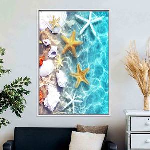 Tableau imprimé sur toile : paysage marin tropical, toile encadrée blanche - Product Image 1