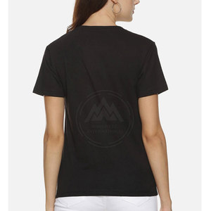 Mejor venta Top diseño mujer Camiseta cuello redondo longitud Regular buena tela mujeres camisetas en Stock - Product Image 4