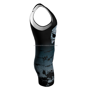 เสื้อกล้ามนักมวยปล้ำสำหรับผู้ใหญ่เสื้อสแปนเด็กซ์/ โพลีเอสเตอร์กันแบคทีเรียระบายอากาศได้ดีแห้งเร็ว - Product Image 4