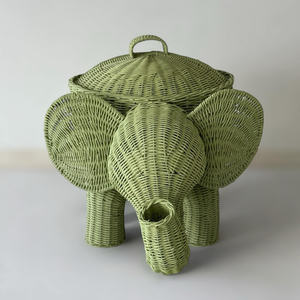 Cestas de mimbre sostenibles, las más vendidas, contenedores de almacenamiento para bebés, cestas con forma de animales. - Product Image 3