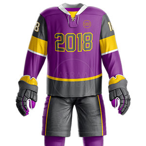 เครื่องแบบฮ็อกกี้น้ำแข็งระบายอากาศได้ดีแห้งเร็วเครื่องแบบฮ็อกกี้น้ำแข็งออกแบบโลโก้ของคุณเอง - Product Image 5