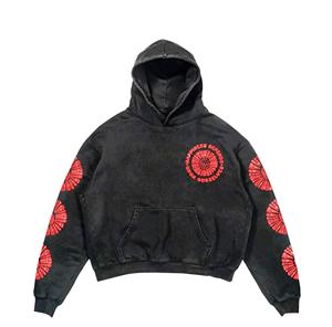 Sweat à capuche OEM personnalisé mode haute qualité avec logo imprimé vêtements de rue en coton surdimensionné lourd Boxy Fit pour hommes - Product Image 2