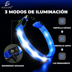 Collare per Cani e Gatti di Lusso con Luce LED, Ricaricabile, Sostenibile, in Nylon e Poliestere Resistente con Motivo Stampato - Product Image 5