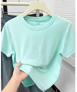 T-shirts à manches courtes 100% coton pour enfants de haute qualité été garçons et filles hauts chemises de classe en gros - Product Image 6