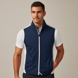 Logo personnalisé brodé respirant hommes léger Softshell gilet coupe-vent sans manches veste pour voyage randonnée course Golf - Product Image 3