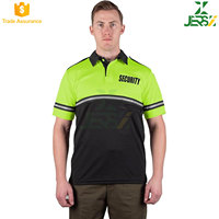 Maillot de cyclisme de sécurité personnalisé bicolore respirant haute visibilité à manches courtes avec fermeture éclair en polyester réfléchissant pour le travail