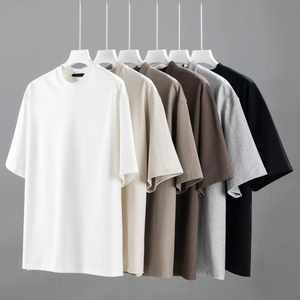 Vente en gros 230g organique 100% coton Logo personnalisé T-shirts pour hommes Épaule tombante Surdimensionné Mode Coupe ample T-shirt imprimé pour hommes - Product Image 1