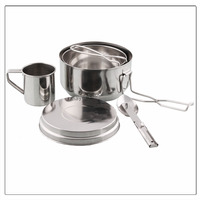 Ensemble de casseroles de cuisine de campagne en acier inoxydable