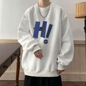 Venta al por mayor Terry Hoodie para hombres y mujeres transpirable suelto cuello redondo pulóver ropa de calle de moda para primavera Otoño Invierno - Product Image 1