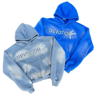 DCY Logo Personnalisé Vintage Wash 500Gsm Sweat À Capuche Sunfaded Zip Sweat 100% Coton Automne Saison Sun Faded Design - Product Image 1