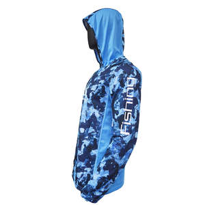 Conjunto de Camisa y Sudadera con Capucha de Pesca con Protección Solar UPF 50, Diseño Personalizado, Camuflaje, Secado Rápido, Transpirable, Manga Larga, Colores Personalizados, Unisex - Product Image 4