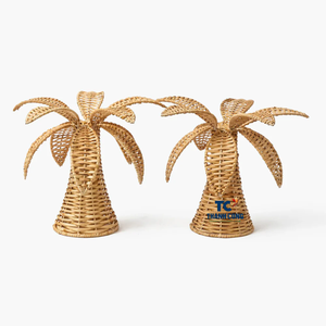 Conception personnalisée abordable faite à la main en rotin Palmier Décoration murale écologique Accent pour la maison fabriqué au Vietnam Meilleur prix - Product Image 1