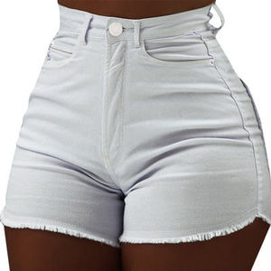 Derniers shorts en jean de couleur unie, shorts jeans pour femmes d'été, pantalons Offre Spéciale, vêtements taille haute pour femmes, shorts teints en couleur unie - Product Image 5