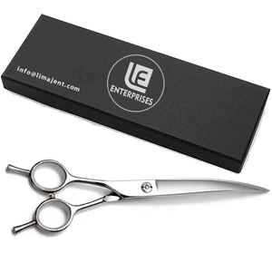 Ciseaux de toilettage pour animaux de compagnie OEM de luxe, 7 pouces, en acier inoxydable courbé, poignées haute confort, utilisation sûre, précise et facile pour chiens et chats - Product Image 4