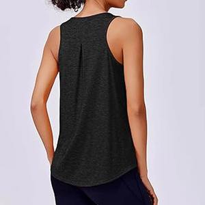 Camiseta sin mangas de secado rápido para mujer, chaleco deportivo informal de corte holgado para entrenamiento, ropa deportiva con logotipo frontal - Product Image 2