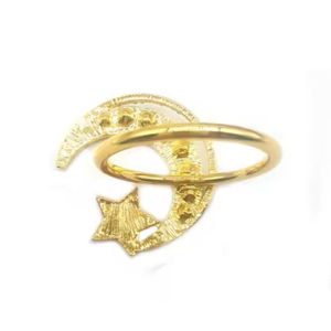 Finest Quality <b>Moon</b> Star Metal Napkin <b>Ring</b> Tissue Holder Luxury Design Table Decorative Napkin <b>Ring</b> for Ramadan Eid Supplies - Product Image 6