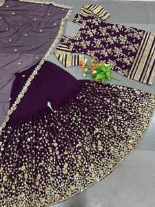 Ropa étnica india Nuevo diseñador Ropa de fiesta Look Bordado Sharara Salwar Suit/ Palazzo Suit Collection - Product Image 5