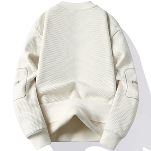 Sweat-shirts à col rond personnalisé-Pull pour hommes-T-shirts à manches longues en polaire épaisse vierge pour vêtements décontractés et de sport - Product Image 5