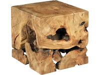 Table d'extrémité Cube en teck pour salon maison villa hôtel ou appartement bureau utilisation
