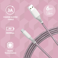 Kabel Data Pengisian Cepat USB-C 60W Bersertifikasi MFI, Casing PVC Motif Berlian Warna-warni, Jalinan Logam, Power Bank IOS, Stok Mobil