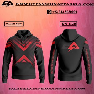 ชุดกีฬาโพลีเอสเตอร์100% มีฮู้ดแบบสวมหัวมีฮู้ดพิมพ์ลายดิจิตอลปัก - Product Image 5