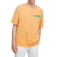 T-shirt pour homme, mode été, col rond, manches courtes, 100% coton, coupe ample, avec logo personnalisé imprimé sur le devant, séchage rapide et respirant