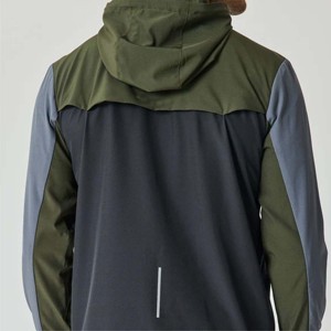 Vestes coupe-vent bicolores légères pour hommes, tissu imperméable et respirant pour les aventures en plein air et les sorties décontractées en hiver - Product Image 4
