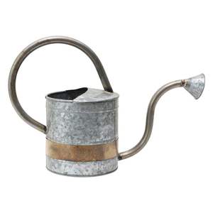 Outil d'arrosage galvanisé en métal à motif de fleurs pour les jardins de fenêtres à décor de printemps ou les arrangements d'étagères - Product Image 1