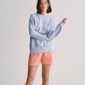 เสื้อสเวตเตอร์ของผู้หญิงเสื้อสเวตเตอร์ระบายอากาศได้ดีน้ำหนักเบาคอกลมแขนยาวแบบลำลอง - Product Image 1