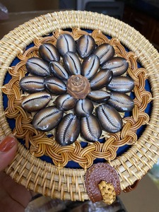 กระเป๋าหวายสานทรงกลมเวียดนาม - กระเป๋าถือดีไซน์ใหม่ประดับเปลือกหอย สำหรับส่งออกจาก 99 โกลด์ ดาต้า - Product Image 5