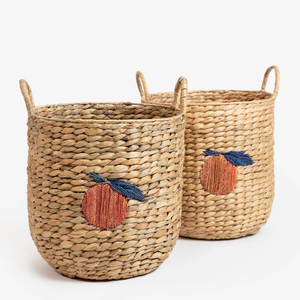 Cesta de almacenamiento de algas marinas de Amazon, cesta de lavandería de jacinto de agua tejida con cuentas de algodón de fibra vegetal Natural, plegable - Product Image 4