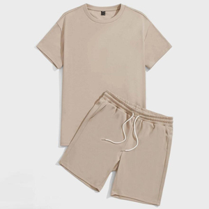 Conjunto de Camiseta y Pantalones Cortos para Hombre, Ropa de Verano, Conjunto de Camiseta y Pantalones Cortos Cómodos para Uso Diario, Proveedor de Conjuntos de Camiseta y Pantalones Cortos al por Mayor - Product Image 1