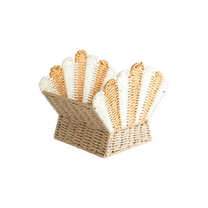 Panier de rangement en jacinthe d'eau tissé à la main, panier de rangement écologique naturel pour la maison, décoration - Product Image 4