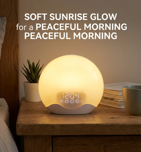 Réveil intelligent avec simulateur d'aube OEM ODM, double alarme, bruit blanc, 12 lumières d'ambiance, aide au sommeil portable pour le <span class=keywords><strong>yoga</strong></span>, la chambre d'enfant, la chambre à coucher et le bureau - Product Image 2