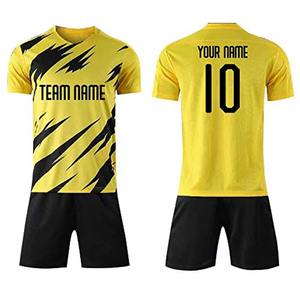 Uniforme de fútbol de moda para hombre, camiseta de poliéster transpirable con pantalones cortos, traje deportivo sólido, entrenamiento, secado rápido, transpirable - Product Image 3