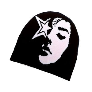 Nouveaux bonnets d'hiver thermiques unisexes pour adultes en coton 100% tricoté jacquard de haute qualité, bonnets jacquard - Product Image 3