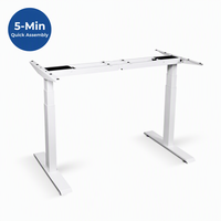 Colonne télescopique moderne à double moteur automatique dissimulé, haute performance, 3 niveaux, avec panneau de commande intelligent, ergonomique, pour position assise-debout réglable en hauteur