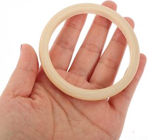 10 Uds. De pulseras de brazalete de madera, anillo de madera redondo Natural sin terminar para proyectos de manualidades DIY, tamaños de rondas para manualidades de madera - Product Image 3