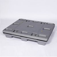 Boîtes en plastique de haute qualité UP, pliables et empilables, 1200 x 1000 x 760 mm, robustes, en HDPE, couleur grise, boîtes Gaylord, ISO 9001:2015