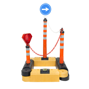 Bolardo de 45 cm con botón de restricción de paso y delimitador de tipo 90 cm - Product Image 3