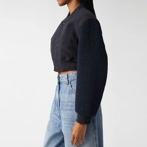 2025 fermeture personnalisée conception femmes culture varsity veste 100% respirant laine matériel hiver coton remplissage-vente entière - Product Image 6