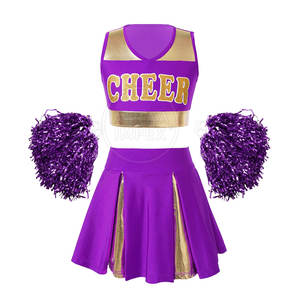 Uniforme de cheerleading de qualité de la meilleure qualité uniforme de cheerleading de couleur unie légère pour l'adulte - Product Image 1