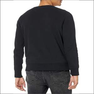 300 GSM personnalisé hommes col rond sweat automne Streetwear français éponge goutte épaule brodé polaire usine solide motif - Product Image 2